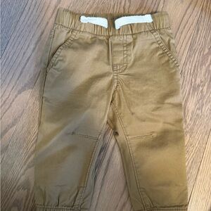 Cat & Jack Tan Brown Jogger Pants with White Drawstring